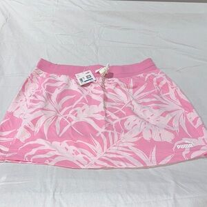 Puma Pink Leaf Print Skirt